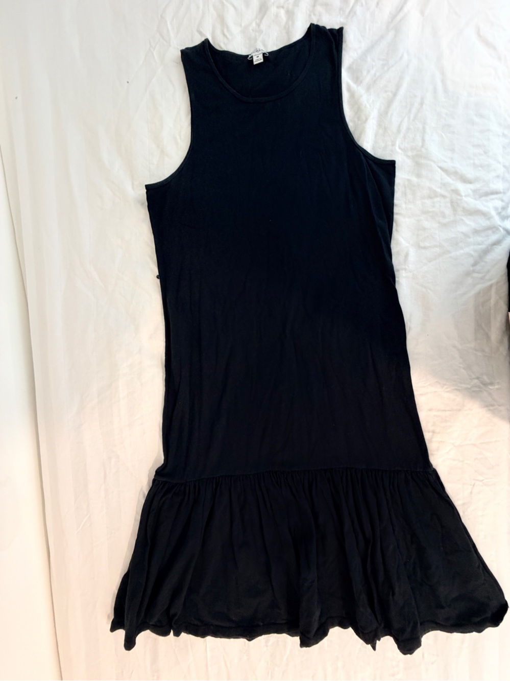 J.Crew reimagined knit drop-waist mini sleeveless tank, ruffle hem M